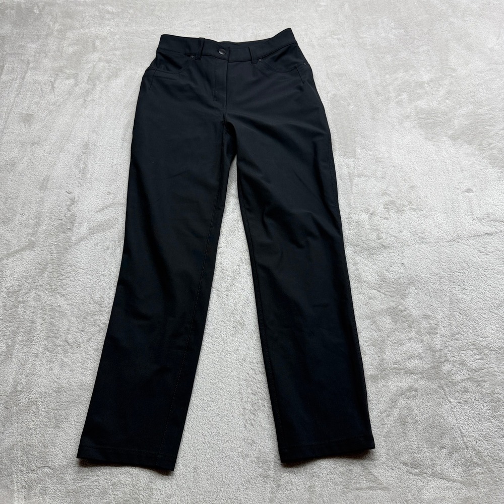 Lululemon City Sleek 5 Pocket Pant Women's 4 Black High Rise Slim Fit 7/8 Travel